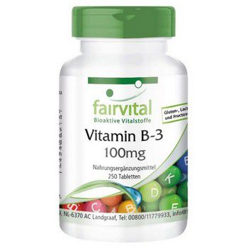 FAIRVITAL Vitamin B-3 Niacin 100mg