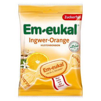 EM EUKAL Bonbons Ingwer Orange zuckerfrei