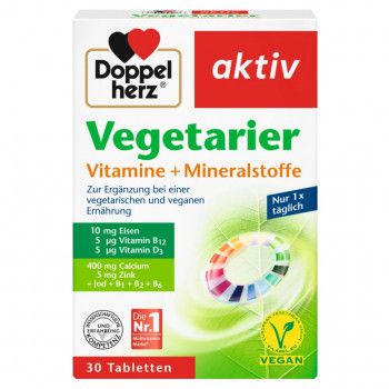 DOPPELHERZ Vegetarier Vitamine+Mineralstoffe Tabl.