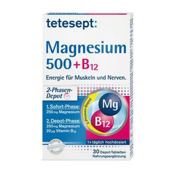 TETESEPT Magnesium 500+B12 Depot Tabletten