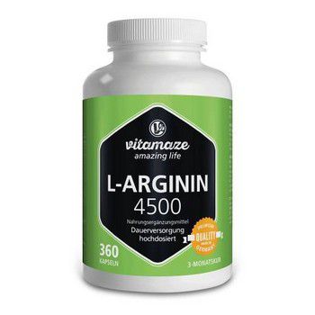 L-ARGININ HOCHDOSIERT 4.500 mg Vitamaze Kapseln