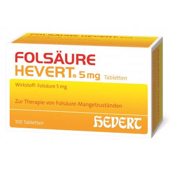 FOLSÄURE HEVERT 5 mg Tabletten