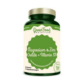 Greenfood Nutrition Magnesium & Zinc Chelate + Vitamin D3